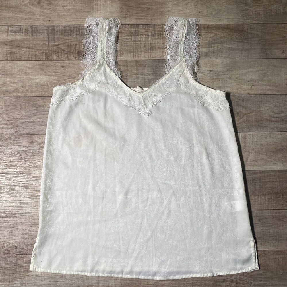 Oddy Beige Lace Y2K Fairy Strappy Cami Slip Top Womens Size M